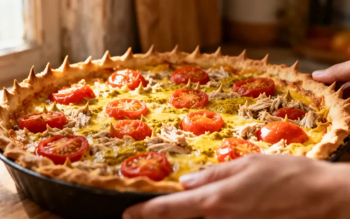 Quiche thon moutarde tomate : recette facile et gourmande